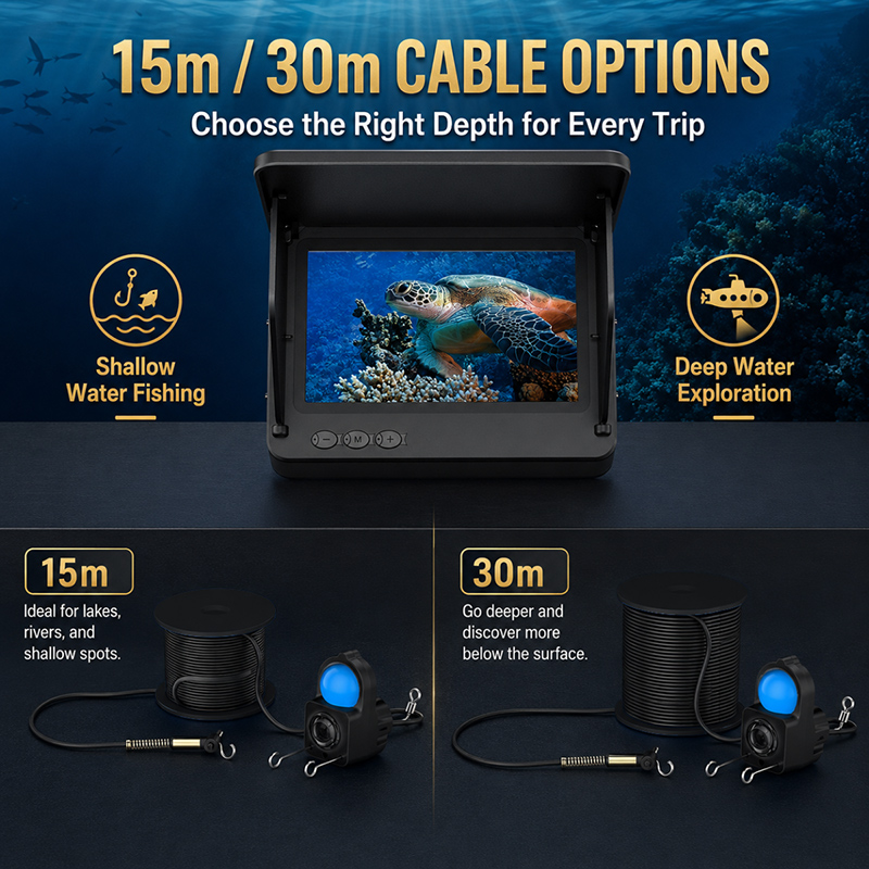 Fish Finder Underwater Camera  - огляд і ціна Fishing Boat Depth Finder