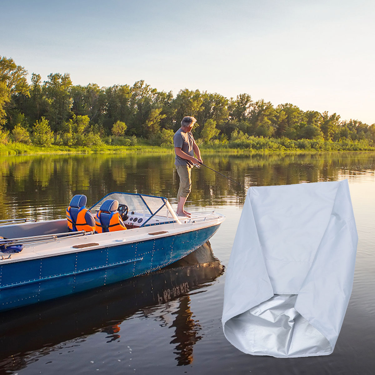 Boat Seat Cover White Oxford F - огляд і ціна Fishing Boat Cover